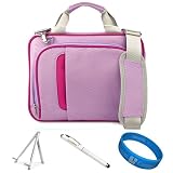 Purple and Pink PinnShoulder Bag Carry Case for Toshiba Thrive 10-inch Android Tablet 8GB 16GB 32GB Toshiba Thrive 4G Executive Laser Stylus Pen with LED Light Universal Butterfly Tablet Stand SumacLife TM WisdomCourage Wristband on sale