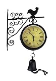 Double Sided Stand-Out Railroad Wall Clock