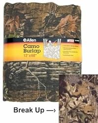 Blind Faberic MOBU 54"x12' Burlap Camo Fabric