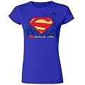 Dale Earnhardt Jr. #88 NASCAR 2014 Superman Womens Fitted T-Shirt - Royal Blue