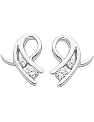 Pair of 14K White Gold Diamond Earrings - 0.20 Ct. -- LIFETIME WARRANTY