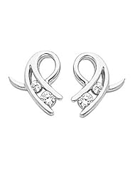 Pair of Platinum Diamond Earrings - 0.20 Ct. -- LIFETIME WARRANTY