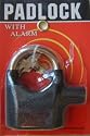 Padlock Security Alarm with 110 Db Siren Auto Stop & Reset Heavy Duty Durable Steel 9mm Lock Bar Ideal for Garden Sheds, Garages, Gates, Carvans, Bicycles, Motor Bikes