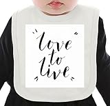 Love To Live ネクタイを有する有機ビブ Medium