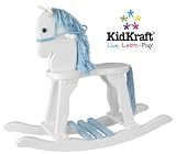 Derby Rocking Horse White with SKY BLUE HAIR by Kidkraf