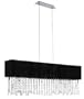 Eglo 89177A Aves, Chrome/Black and Crystal, 5-Light Pendant Light Fixture