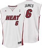 Miami Heat Lebron James Men's White NBA Replica Jersey, Medium