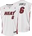 Miami Heat Lebron James Men's White NBA Replica Jersey, Small