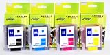 HP Remanufactured 88XL ink cartridges: Black, Cyan, Magenta, and Yellow