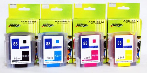 4pk compatible hp 88 hp 88xl ink cartridge set black c m y cheap price
