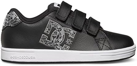 DC Character V Skate Shoe (Little Kid/Big Kid),Black/White/Carbon,10.5 M US Little Kid