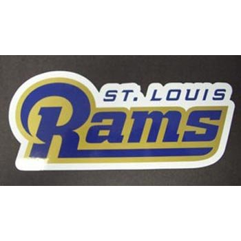 St. Louis Rams Team Name NFL Car Magnet (Quantity of 1)