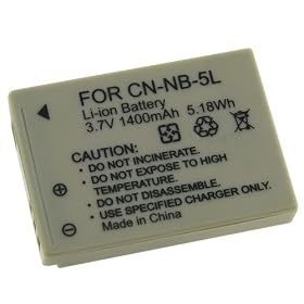 eForCity NB-5L, NB5L Premium Lithium Ion Replacement Battery for Canon Digital Camera Ixus 850 IS / PowerShot SD700 IS