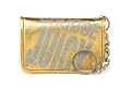 Juicy Couture 'Choose Juicy' ID Credit Card Holder Case Bag with Key Chain Gold