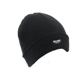 Mens Thinsulate Thermal Winter Hat Black