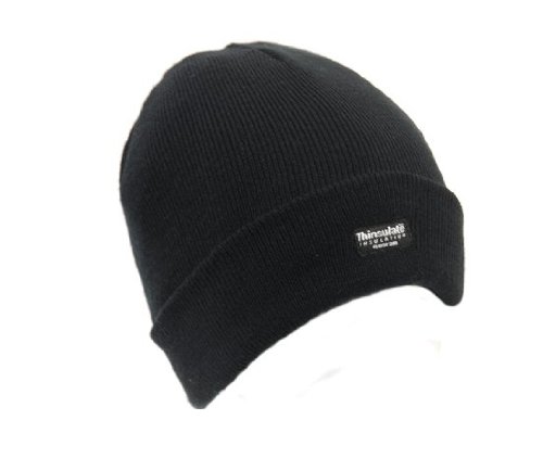 Mens Thinsulate Thermal Winter Hat Black