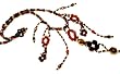 Crystal Glass Seed Beaded 14" Choker Necklace Bronze Brown "From Dust We Come" - Fair Trade