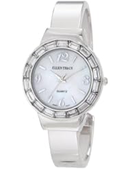 Ellen Tracy Womens ET5000STK Bangle with Rectangular Crystals Watch