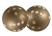 Set of 2 Round Silver Dice - White Dots