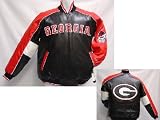 Georgia Bulldogs NCAA Adult Pleather Jacket with Knit Collar