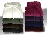 Produkt-Bild: Bademantel - Morgenmantel - Saunamantel mit Kapuze f&uuml;r Damen und Herren Gr. L lila