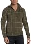 Vintage Red Men's Double Hoodie Lightweight Sweatshirt, Olive, X-Large
