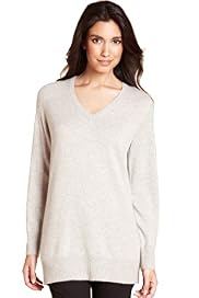 Pure Cashmere V-Neck Longline Jumper