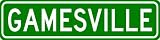 GAMESVILLE Sign - Personalized GAMES Last Name Sign - Aluminum - 4 x 18 Inches