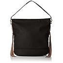 MG Collection Janna Tassel Slouchy Shopper Hobo Shoulder Bag, Black, One Size