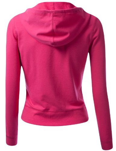 J.TOMSON Womens Athletic Long Sleeve Zip-Up Hoodie