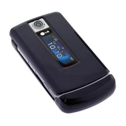 LG VX8700 Solid Black Snap On Crystal Cover Case with Removable Belt Clip