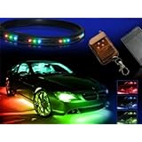 ZHOL&reg; 7-colors LED Undercar Neon Strip Underglow Underbody Under Car Body Glow Light Kit