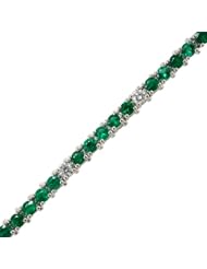 18KW Emerald & Diamond Bracelet