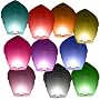 Glo-Lantern Coloured 10 Pack Mixed Colour Sky Lanterns
