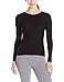 Fruit of the Loom Women's Waffle Thermal Underwear Top, Soft Black Soot, Large