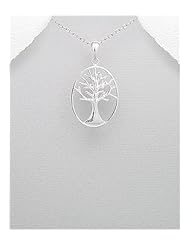Tree Pendant Necklace In 92.5 Sterling Silver