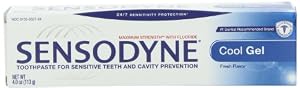 Sensodyne Toothpaste for Sensitive Teeth and Cavity Prevention, Maximum Strength, Cool Gel, 4-Ounce Tubes (Pack of 4)