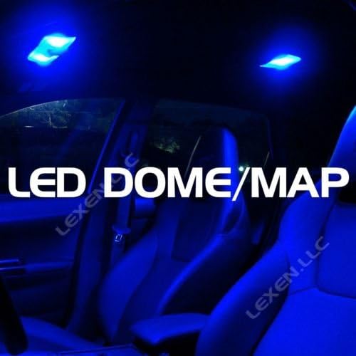 High Quality 2x NEW Car Interior Blue Color (18 LED Panel) with 3 Universal Fit Adapter
