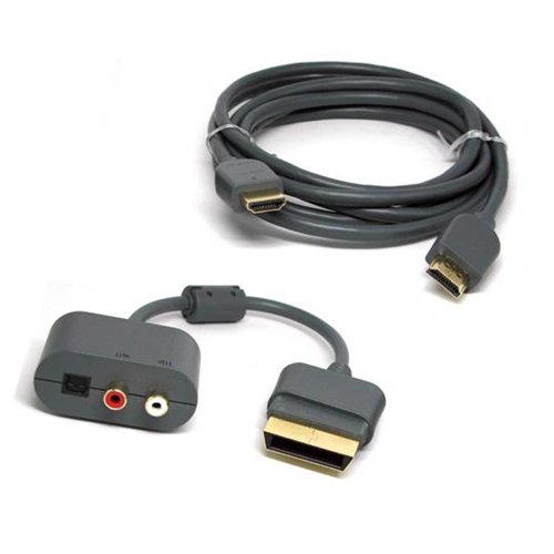 XBOX 360 HDMI AV CABLE+OPTICAL RCA ADAPTER