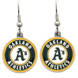 Oakland Athletics Dangle Earrings - MLB Baseball Fan Shop Sports Team Merchandise