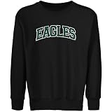 NCAA Eastern Michigan Eagles Youth Black Arch Applique Crew Neck Fleece Sweatshirt