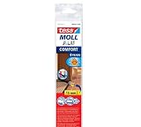 2x TESA MOLL Türdichtung/ braun/ Alu/ Türspaltenbreite bis 15mm/ je 100 x 4 cm/ Stoppt / Zugluft/ Lärm/ Staub