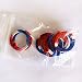 10-Red White And Blue Silencers For Our Authentic Military Dog Tags.