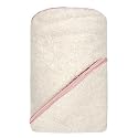 Bumkins Organic Cotton Hooded Towel Set - Rose Satin Trim