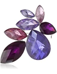 Anne Klein "Holiday Pins" Silver-Tone and Multi-Purple Stone Pin