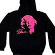 Marilyn Monroe and Signature In Pink Neon Hooded Men's Sweatshirt