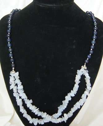 Click here to buy Lapis & Blue Lace Agate Necklace.