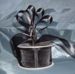 Sheer Organza Ribbon Mono Edge - 1.5" - 25 Yards (75 FT) - Black