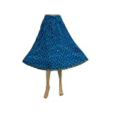 Bollywood Designer Sapphire Blue Crinkle Cotton Skirt for Women 30"