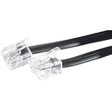 CABLING� Cable ADSL 2+ (Cordon T�l�phonique m�plat) avec connecteur RJ11 10 m de couleur Noir ou Ivoire (blanc cass�) selon arrivage.par CABLING�